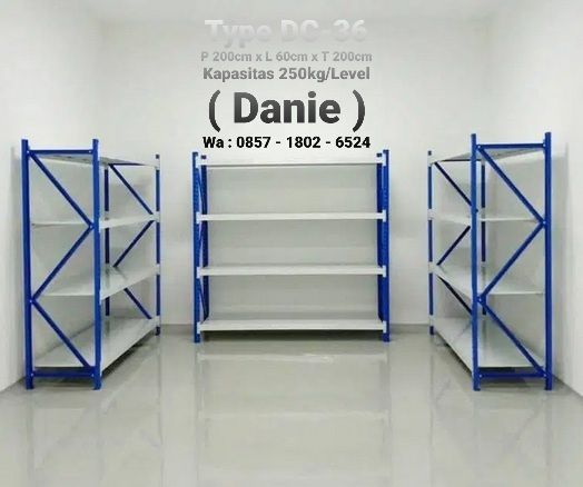 RAK BESI / RAK GUDANG KAP.250kg/Level