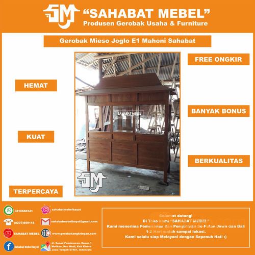 Gerobak Bakso Dan Mie Ayam / Rombong Mieso JogloTermurah