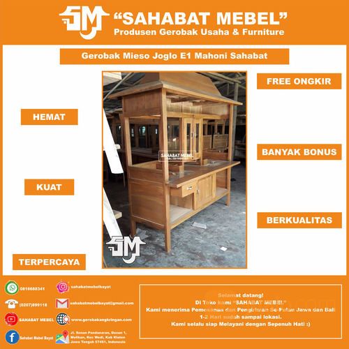 Gerobak Bakso Dan Mie Ayam / Rombong Mieso JogloTermurah