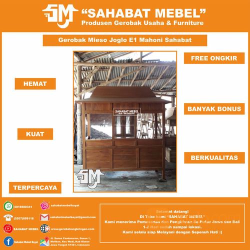 Gerobak Bakso Dan Mie Ayam / Rombong Mieso JogloTermurah