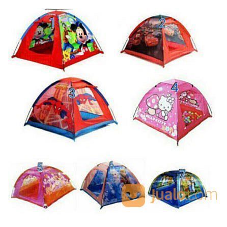 Tenda Outdoor Anak Karakter Tenda Kemah Motif Camp Camping Parasut Frozen Hello Kitty Car