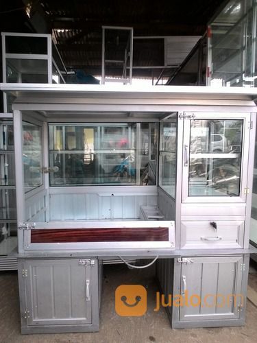 Gerobak Aluminium Keliling Untuk Bakso Mie Ayam Kuat Kokoh