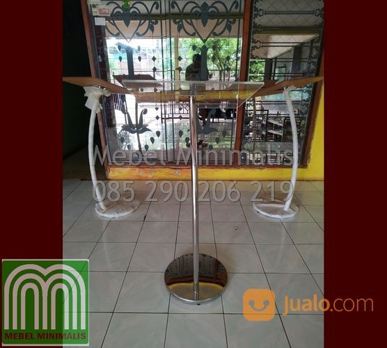 Ready Stock Mimbar Podium Pulpits Minimalis Akrilik Mimbar Acrylic Gereja Stainless Steel Solid
