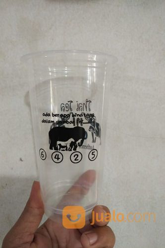 Sablon Gelas Plastik 16oz 9 Gram Datar