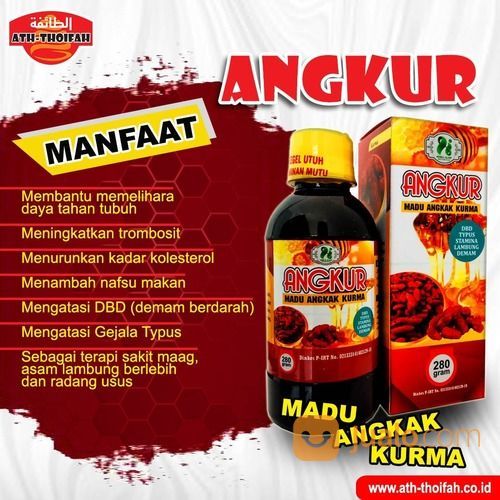 ANGKUR Madu Angkak Kurma / Obat Demam DBD Tipes Meningkatkan Trombosit