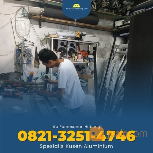Kusen Aluminium Powder Coating Putih Malang