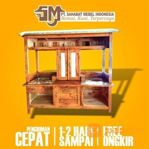 GEROBAK MIE AYAM DAN BAKSO ETALASE 1 PAKET SAHABAT KAYU JATI