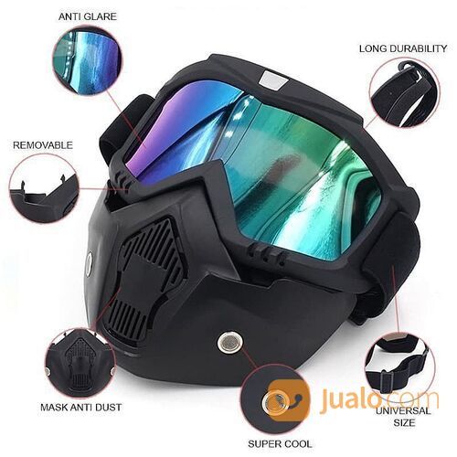Google Mask Helm Motor Kaca Mata Motor Kacamata Airsoft Gun Paint Ball