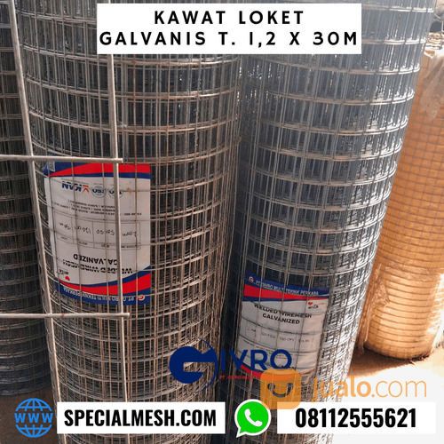 KAWAT KANDANG / KAWAT RAM / KAWAT LOKET / KAWAT TANAMAN GALVANIS SNI (Lub. 5x5 Cm)