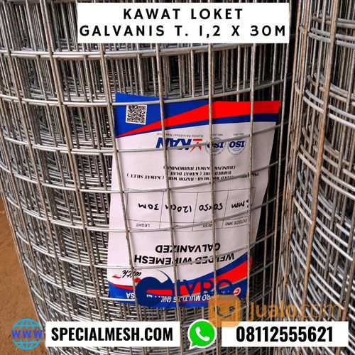 KAWAT KANDANG / KAWAT RAM / KAWAT LOKET / KAWAT TANAMAN GALVANIS SNI (Lub. 5x5 Cm)