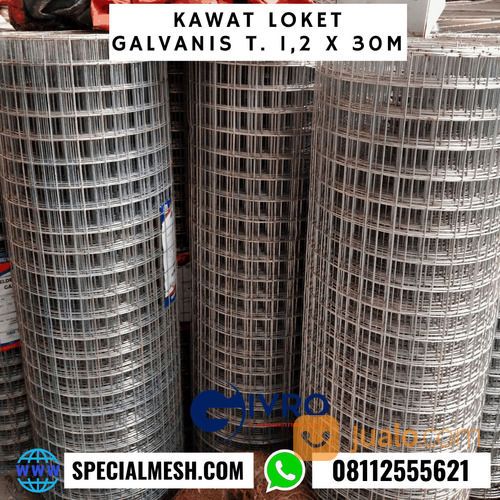 KAWAT KANDANG / KAWAT RAM / KAWAT LOKET / KAWAT TANAMAN GALVANIS SNI (Lub. 5x5 Cm)