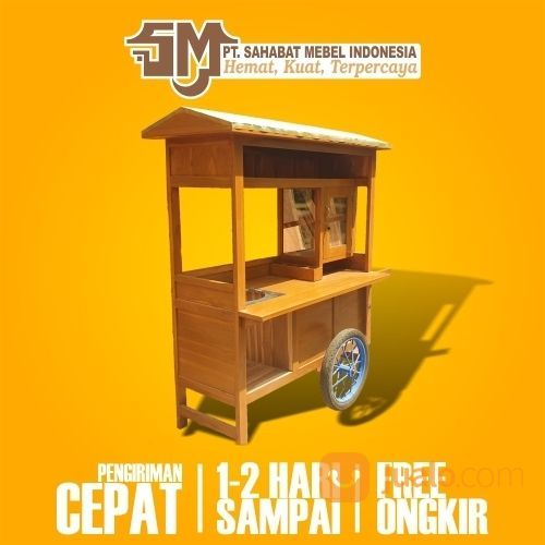 Gerobak Bakso / Rombong Bakso Paket Standart Kayu Jati