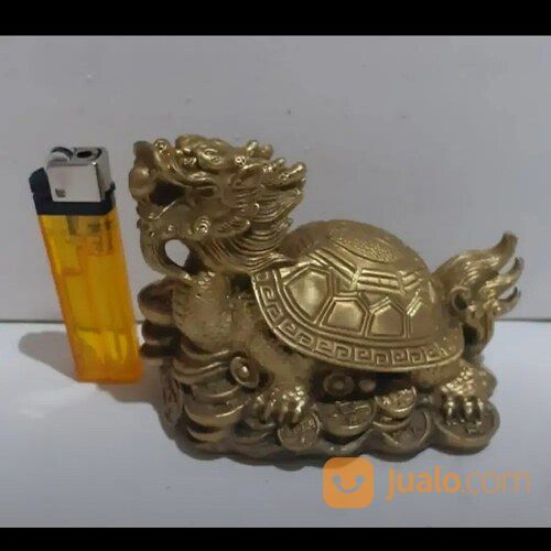Patung Kuningan Antik Naga Dg Tempurung Kura2