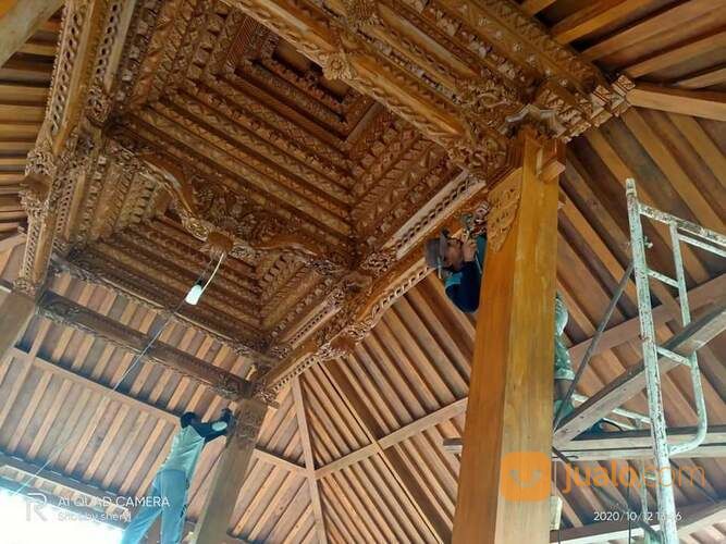 Joglo Pendopo Bahan Kayu Jati Ukir Tumpangsari