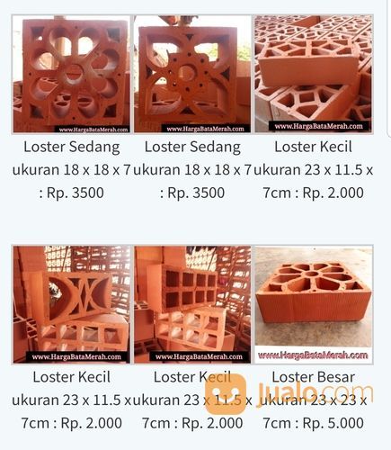 Harga Roster Terakota / Roster Bata / Roster Bata Merah