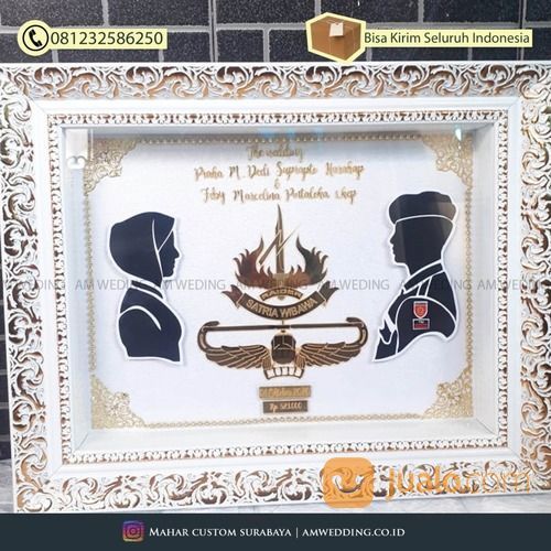 Mahar Siluet Bentuk Pasangan Pengantin TNI