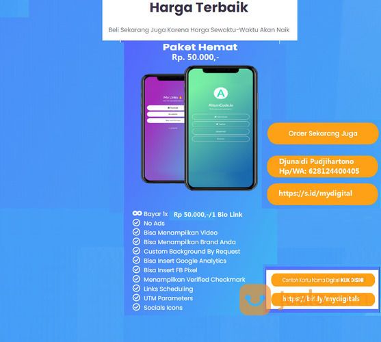 Smart Bio Link Untuk Pembuatan Kartu Nama Digital