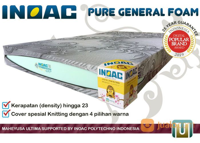Kasur Busa Inoac Type Platinum Garansi 25 Tahun Kain Jacquard Knitting 120x200x14 (Cm)