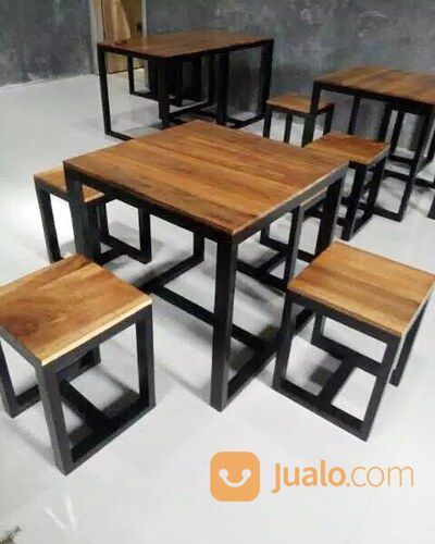 Meja Kursi Cafe/Warkop Rangka Kayu
