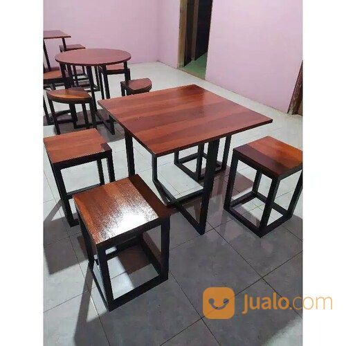 Meja Kursi Cafe/Warkop Rangka Kayu