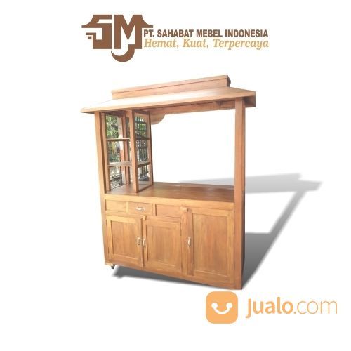 Stand Makanan Minuman Kekinian / Booth Portable 3 Jati / Gerobak Usaha Kuliner