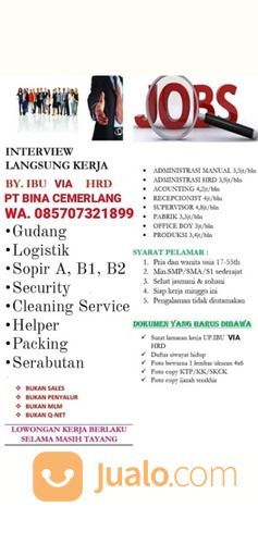 LOKER GUDANG / LOGISTIK