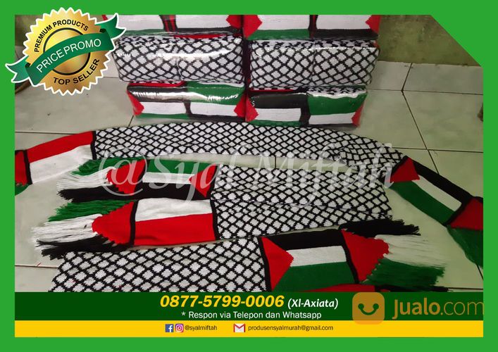 WA : +62 877-5799-0006 Produsen Syal Palestina - Syal Rajut Miftah