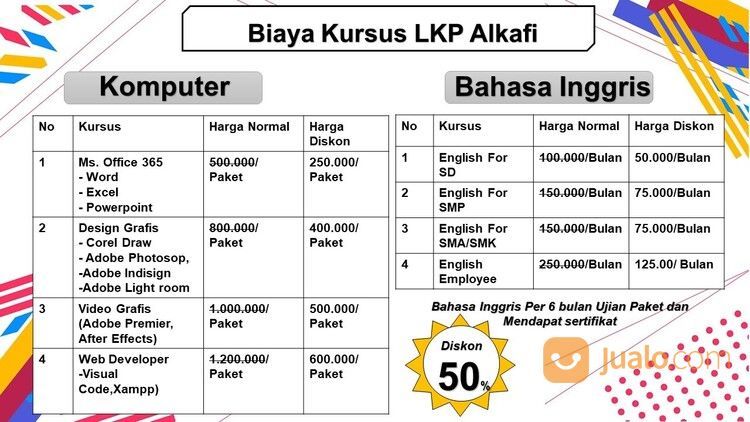 LKP ALKAFI Kursus Komputer Dan Bahasa Inggris ( Berizin, Berkualitas Dan Bersertifikat ). - Sukabumi
