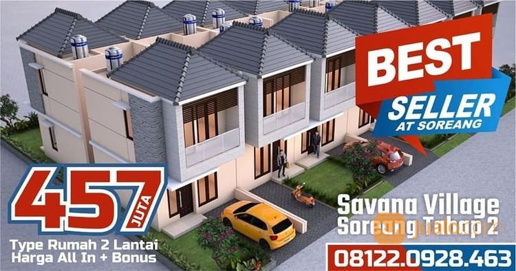 Rumah Cantik Strategis 2 Lantai Savana Village Soreang