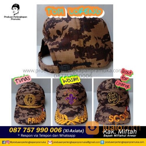 PROMO !!! WA : +62 877-5799-0006 PRODUSEN TOPI PRAMUKA ANAK SMA - Kedai Miftah