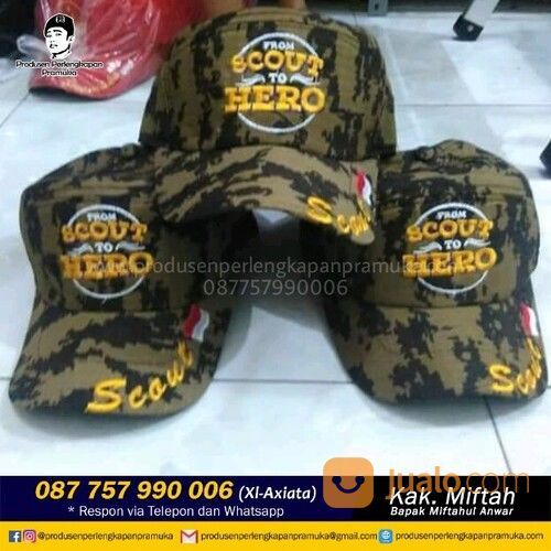 WA : +62 877-5799-0006 GROSIR TOPI PRAMUKA ANAK SMA Kedai Miftahul Anwar