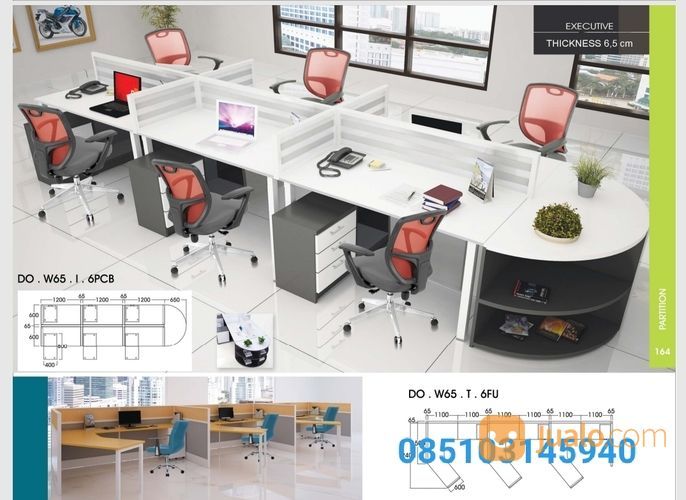Partisi Meja Kantor Berhadapan