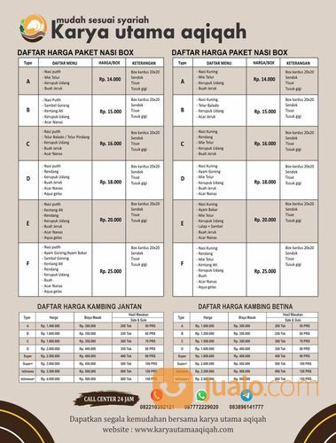 PAKET AQIQAH UNTUK ANAK PEREMPUAN & LAKI-LAKI