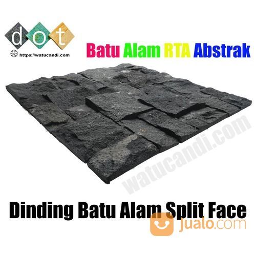 Batu Dinding Abstrak Rta Candi Hitam Black Lava