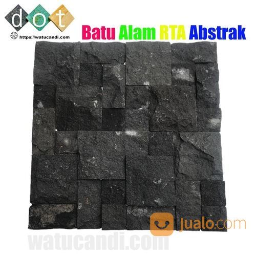 Batu Dinding Abstrak Rta Candi Hitam Black Lava
