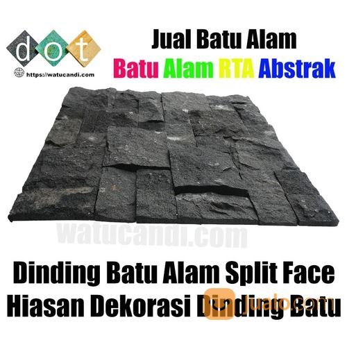 Batu Dinding Abstrak Rta Candi Hitam Black Lava