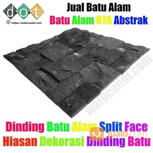 Batu Dinding Abstrak Rta Candi Hitam Black Lava