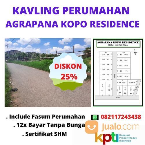 Tanah Kavling Kawasan Kopo, Akses Taman Kopo Indah: Diskon 25%
