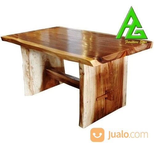Meja Perpustakaan Monkey Wood Perabot Meja Tebal