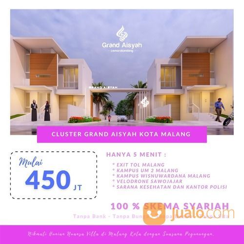 Rumah Syariah Kota Malang Tanpa Bank (Dekat Pusat Kota Malang)