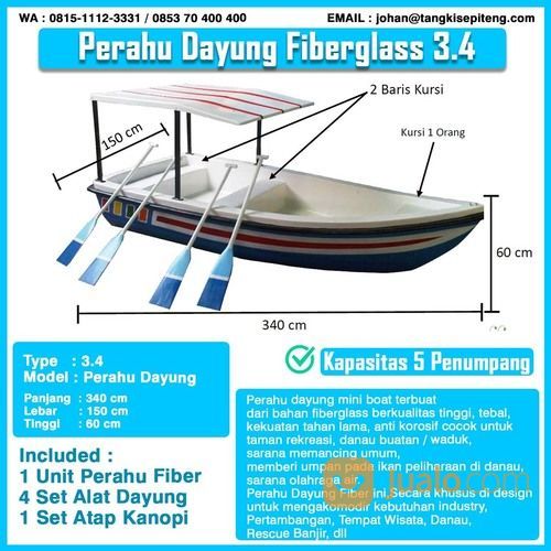 PERAHU DAYUNG FIBERGLASS, PERAHU MURAH, PERAHU, PERAHU FIBER