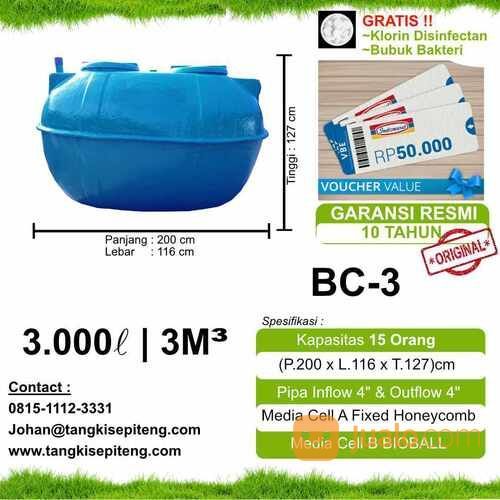 BIOTECH System - Septic Tank TANGKI BIOTANK 3m3/Day 3000 Liter 3 M3