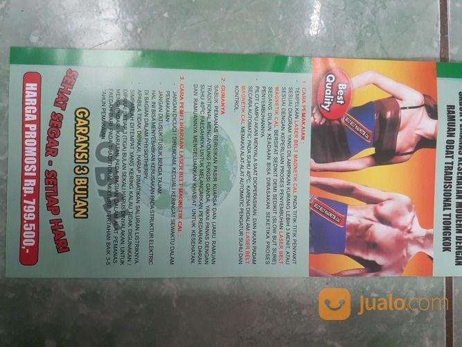 Bantal Panas Laser Belt Health Magnetic Call Global