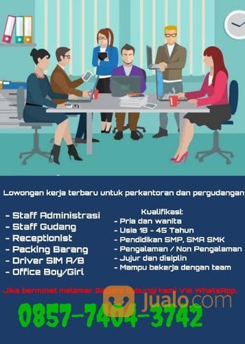 INFO LOWONGAN KERJA TERBARU LULUSAN SMP SMA/K