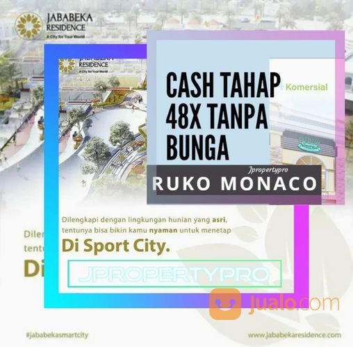 Ruko Monaco Dp Bs Cicil, Lokasi Strategis Di Jababeka Cikarang Sportcity