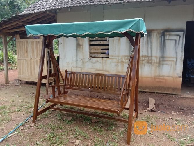 Ayunan Kayu Jati 3 Dudukan