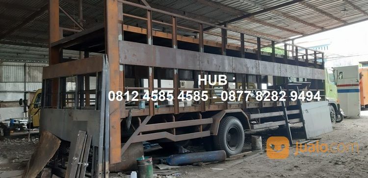 Harga Karoseri Bak Besi Auto Carrier Truk Angkutan Sepeda Motor