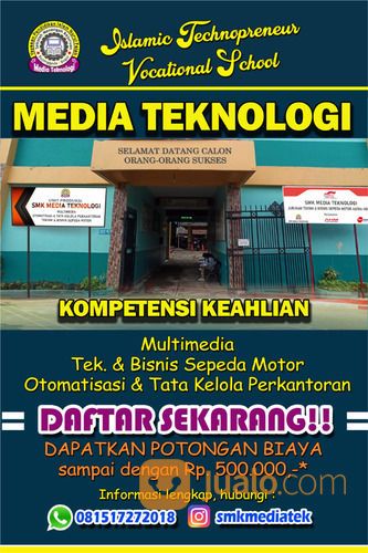 DAPATKAN BEASISWA PENDAFTARAN SMK MEDIA TEKNOLOGI T.P. 2021/2022