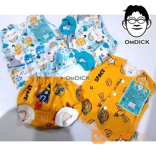 Baju Bayi Libby L Setelan Kutung Tanpa Lengan Atasan Dan Bawahan 0-3 Bulan.