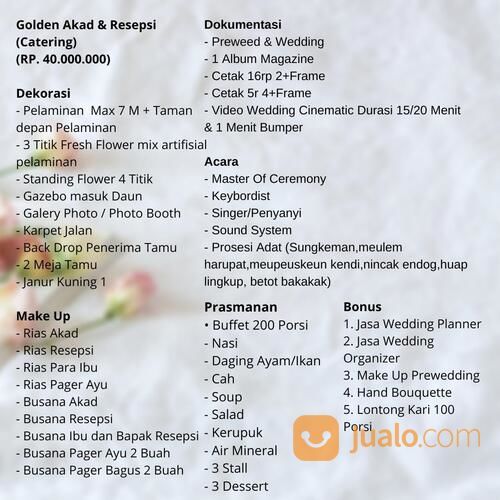 PAKET WEDDING ORGANIZER MURAH